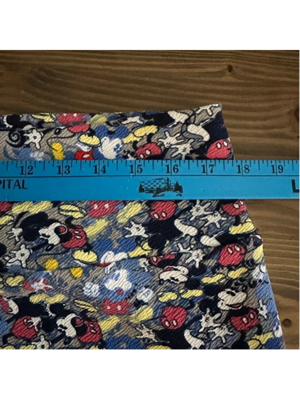LuLaRoe Disney Mickey Mouse Pencil Skirt 2XL Blue Red Stretch